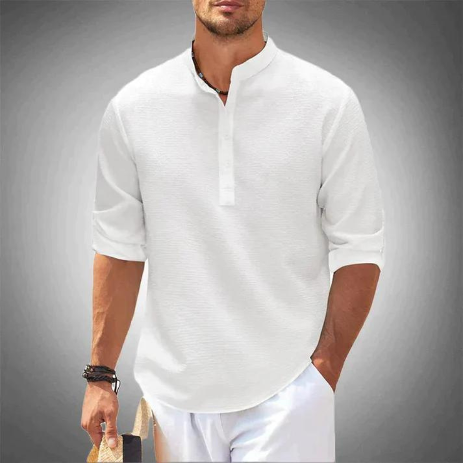 Henry-Men's Collarless Tunic Shirt