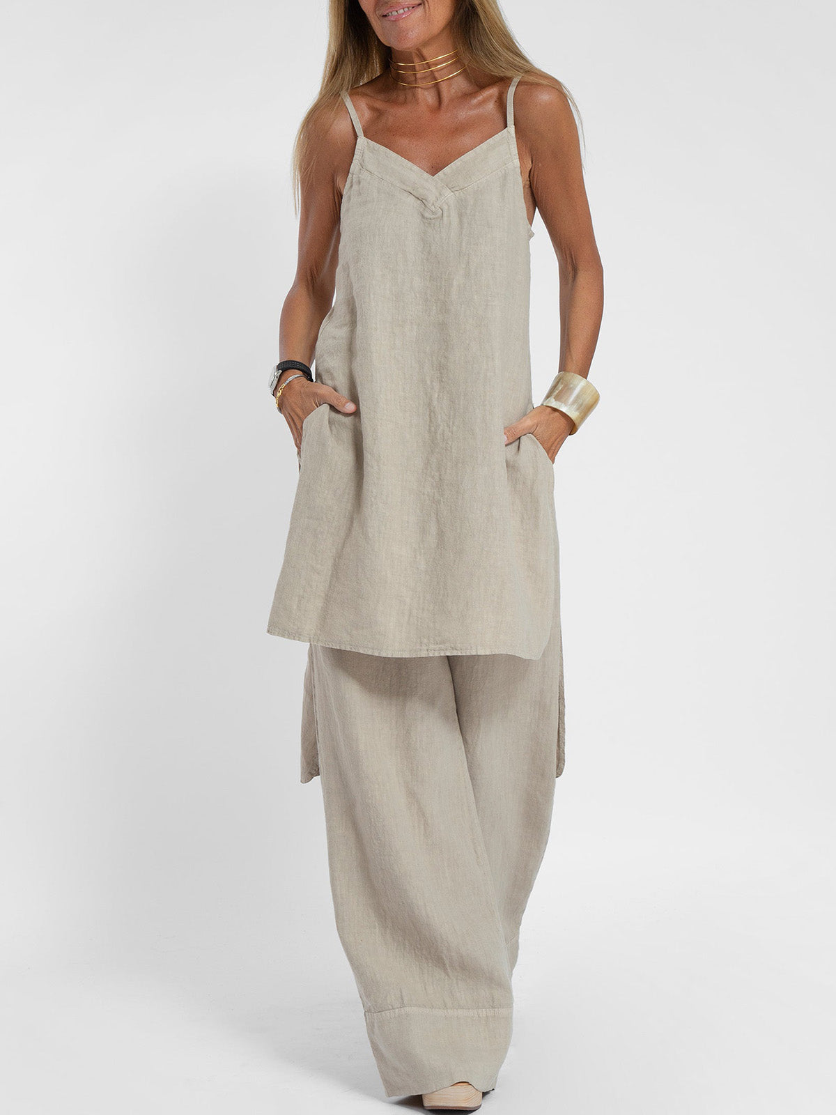 Olivia | Casual Linen Two-Piece Set