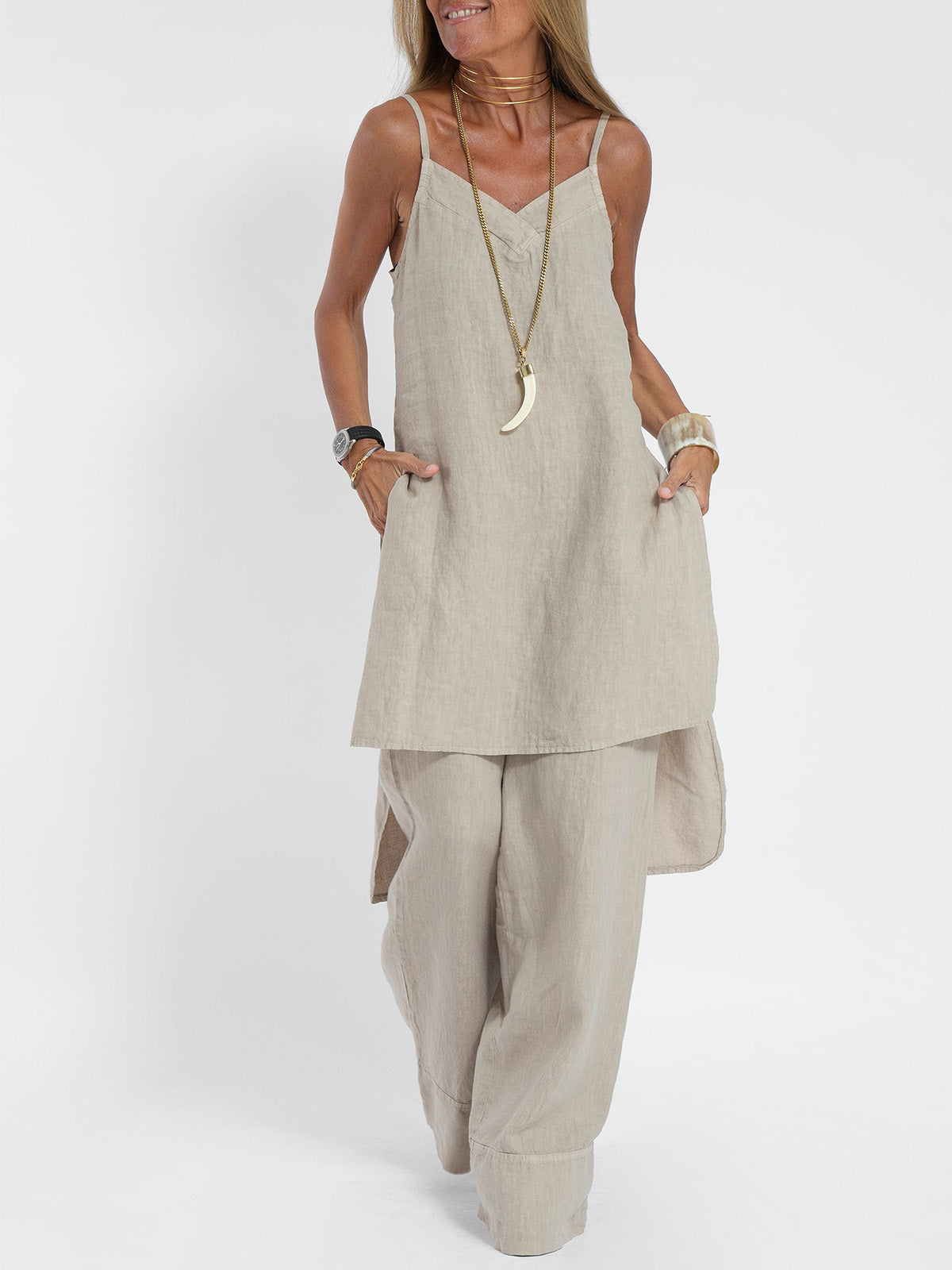 Olivia | Casual Linen Two-Piece Set