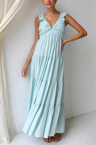 Snazz | Sleeveless Linen Maxi Dress