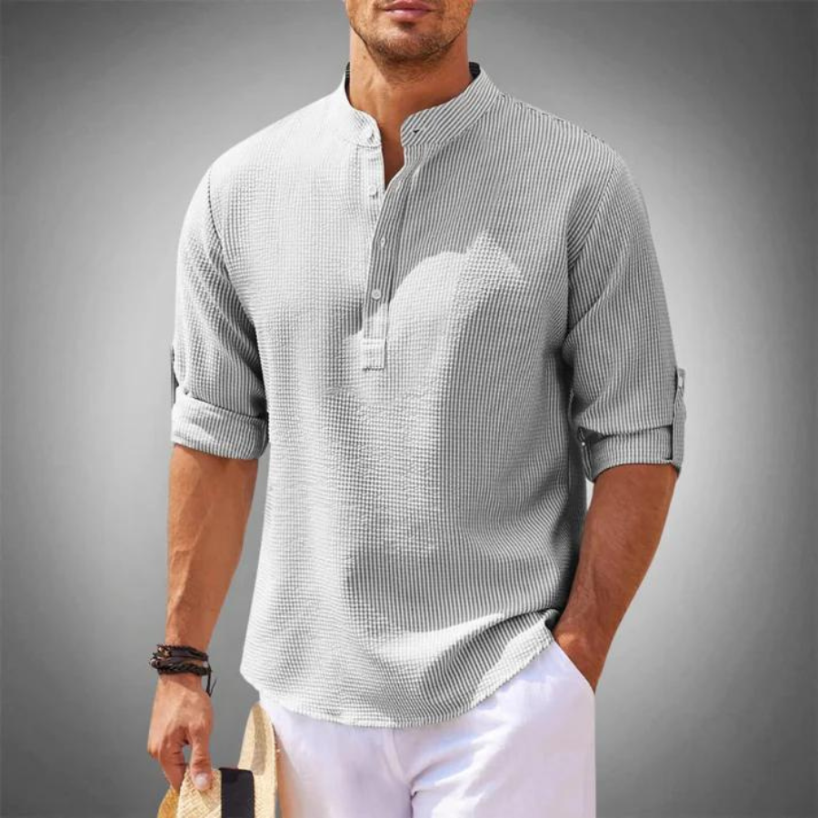 Henry-Men's Collarless Tunic Shirt