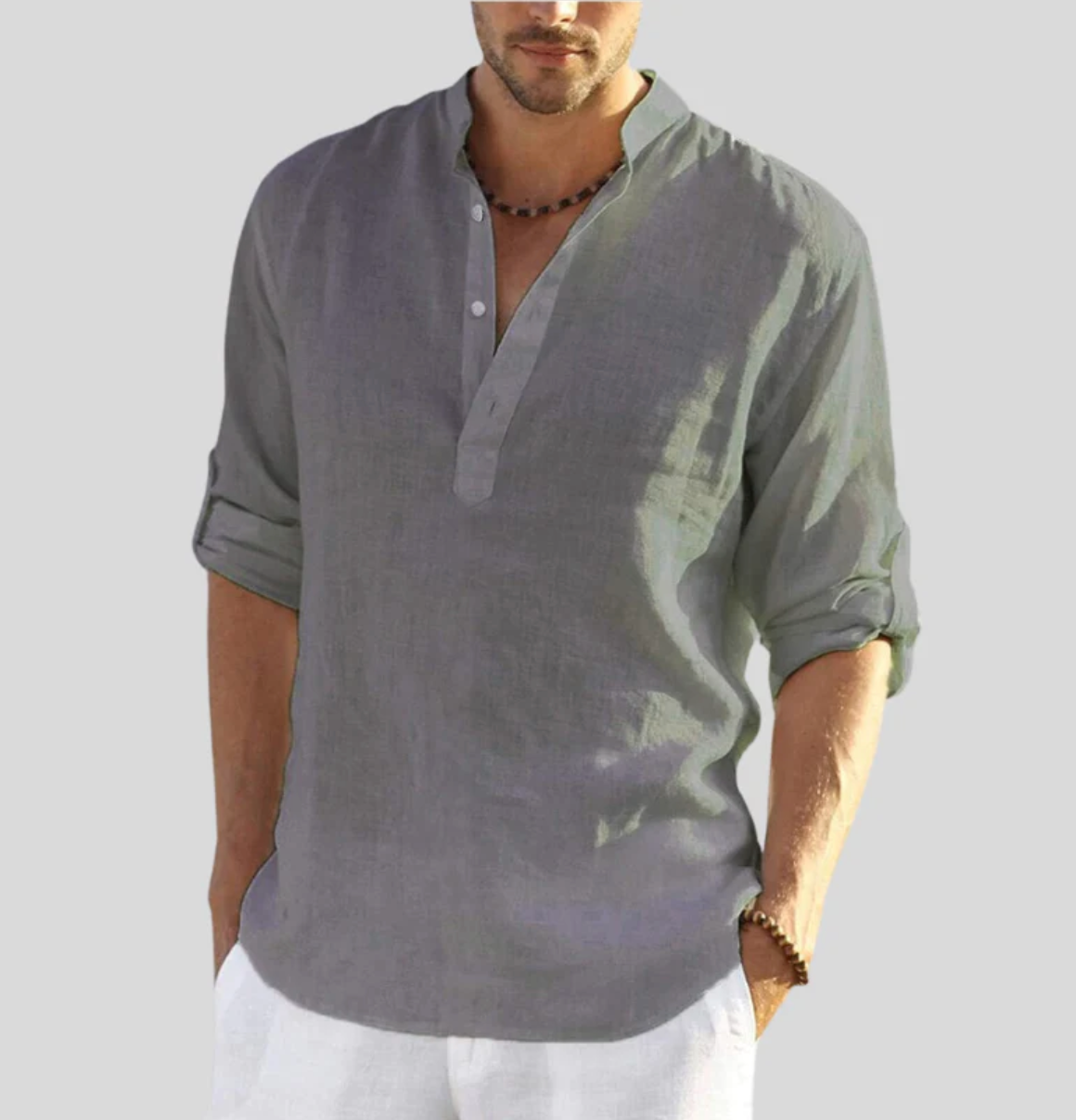 Joseph - Elegant Linen Shirt with Collar