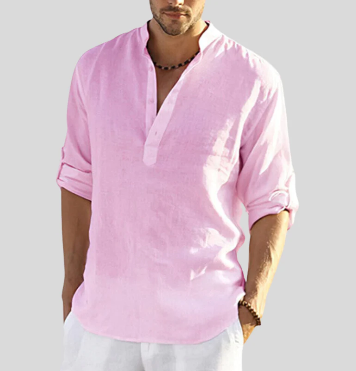 Joseph - Elegant Linen Shirt with Collar