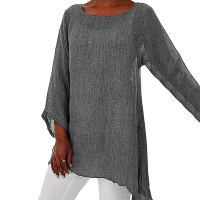 Diva| Half-Sleeve Linen Blouse