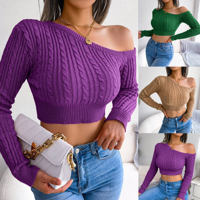 Knitted One-Shoulder Top